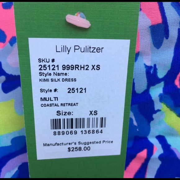 💕sold💕Lilly Pulitzer Kimi Silk Dress NWT XS - Picture 3 of 3